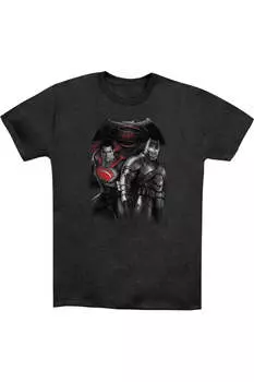 Футболка / футболка Batman V Superman Stand Off Adult Heather Gildan, черный