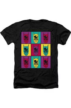 Футболка/футболка Batman Warhol Batman Adult Heather Gildan, черный