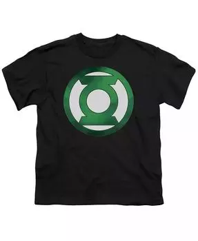 Футболка/футболка для мальчиков с коротким рукавом и хромированным логотипом Green Lantern, черный