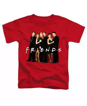 Футболка/футболка для малышей Baby-Girls Cast In Black с коротким рукавом Friends, красный
