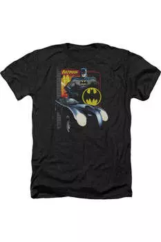 Футболка/футболка для взрослых Batman Bat Racing Heather Gildan, черный