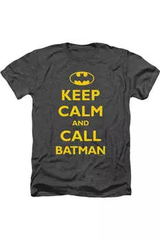 Футболка / футболка для взрослых Batman Call Batman Heather Gildan, черный
