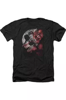 Футболка/футболка для взрослых Batman Robin Spotlight Heather Gildan, черный