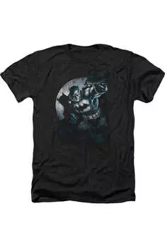 Футболка / футболка для взрослых Batman Spotlight Heather Gildan, черный