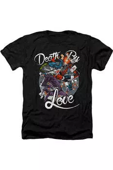 Футболка/футболка для взрослых «Бэтмен Смерть от Любви» Heather Gildan, черный