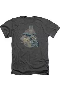 Футболка / футболка для взрослых с изображением байкера из комиксов DC Batgirl Heather Gildan, цвет charcoal