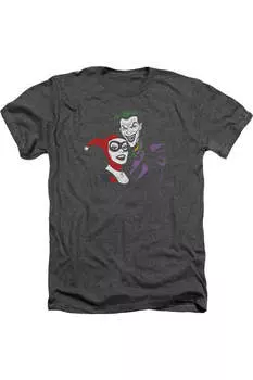 Футболка/футболка для взрослых с изображением Бэтмена, Джокера и Харли Gildan, цвет charcoal