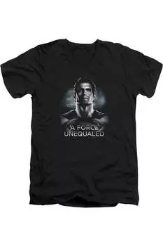 Футболка / футболка из хлопка премиум-класса с коротким рукавом и V-образным вырезом для взрослых «Бэтмен против Супермена» Gildan, черный