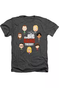 Футболка/футболка с эмодзи Big Bang Theory для взрослых Heather Gildan, цвет charcoal