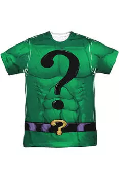 Футболка / футболка с коротким рукавом для взрослых из полиэстера Batman Riddler Uniform Gildan, белый
