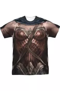 Футболка / футболка с коротким рукавом для взрослых из полиэстера «Бэтмен против Супермена, Чудо-женщина» Gildan, белый