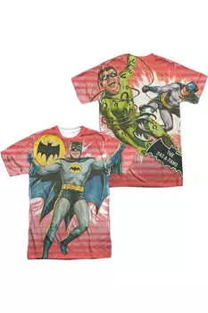 Футболка / футболка с коротким рукавом для взрослых из полиэстера Batman Classic Tv Wrong Question (принт спереди/сзади) Gildan, белый