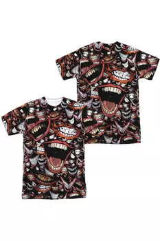 Футболка / футболка с коротким рукавом для взрослых из полиэстера Batman Famous Wretch Sub (принт спереди/сзади) Gildan, белый