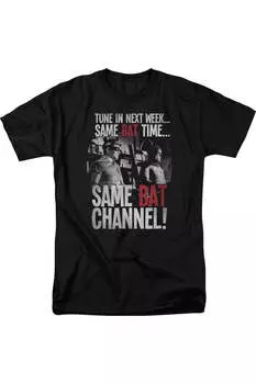 Футболка / футболка с коротким рукавом для взрослых Batman Classic Tv Bat Channel Gildan, черный