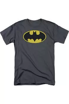 Футболка / футболка с коротким рукавом для взрослых с логотипом Batman Classic Bat Gildan, цвет charcoal