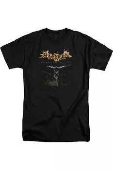 Футболка / футболка с коротким рукавом для взрослых Batman Arkham Knight City Watch Gildan, черный