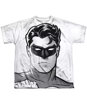 Футболка/футболка с коротким рукавом из полиэстера для мальчиков Bw Gl Head Green Lantern, белый