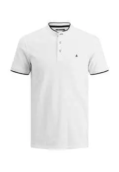 Футболка футболка с воротником-стойкой jjepaulos mao polo Jack & Jones, белый