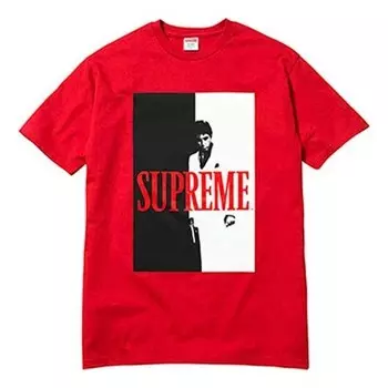 Футболка fw17 scarface split red tee 'red black white' Supreme, красный