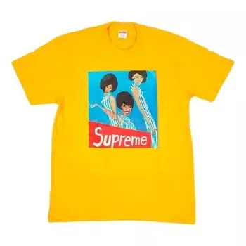 Футболка fw18 group tee bright orange printing short sleeve Supreme, желтый
