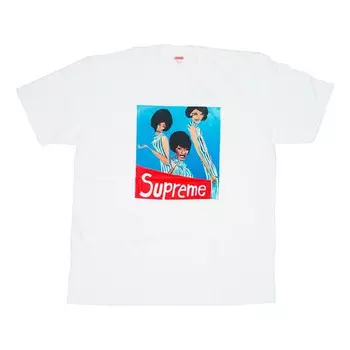 Футболка fw18 group tee white printing short sleeve Supreme, белый
