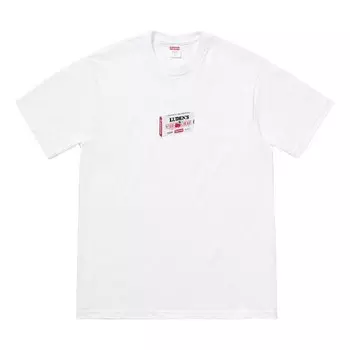 Футболка fw18 ludens tee white cherry candy box printing short sleeve Supreme, белый