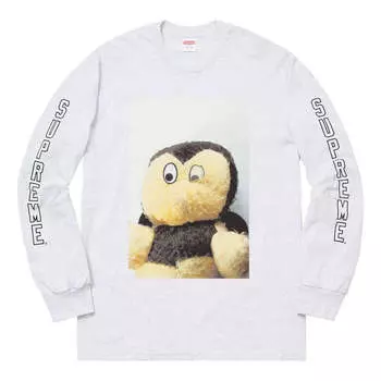 Футболка fw18 mike kelley ahhyouth ls ash grey tee Supreme, серый
