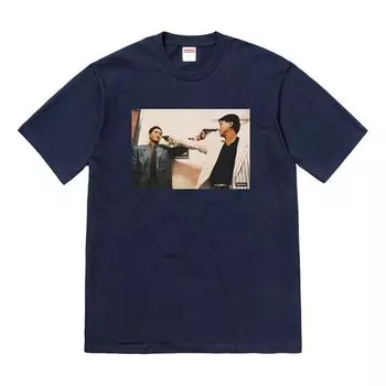Футболка fw18 the killer trust navy tee Supreme, синий