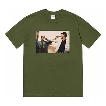 Футболка fw18 the killer trust olive tee Supreme, зеленый