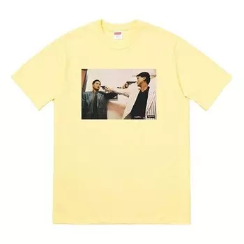 Футболка fw18 the killer trust pale yellow tee Supreme, желтый