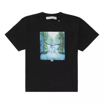 Футболка fw19 waterfall s/s over teeblack multicolor Off-White, черный