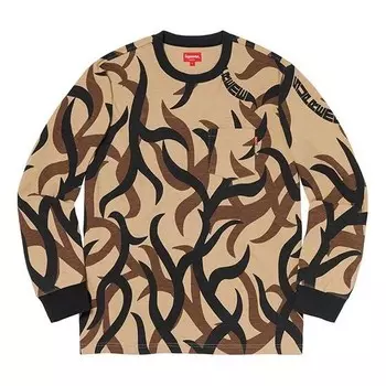 Футболка fw19 week 12 ls pocket tan tribal camo tee Supreme, желтый