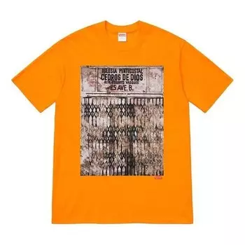 Футболка fw19 week 12 x martin wong iglesia pentecostal bright orange tee Supreme, оранжевый