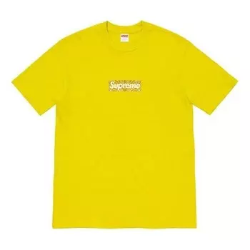 Футболка fw19 week 17 bandana box logo tee Supreme, желтый