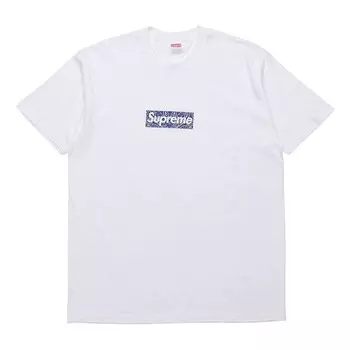 Футболка fw19 week 17 bandana box logo tee Supreme, белый
