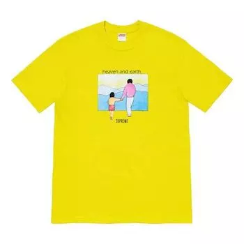 Футболка fw19 week 1 heaven and earth sulfer tee Supreme, желтый