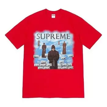Футболка fw19 week 1 levitation tee printing short sleeve red Supreme, красный