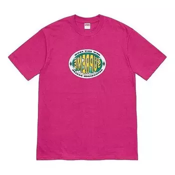 Футболка fw19 week 1 new shit tee alphabet logo short sleeve red Supreme, красный