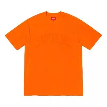 Футболка fw19 week 3 chenille arc logo ss top tee Supreme, оранжевый