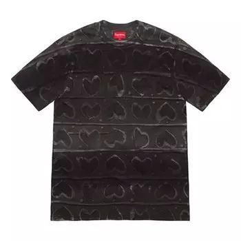 Футболка fw19 week 3 hearts dyed ss top tee Supreme, черный