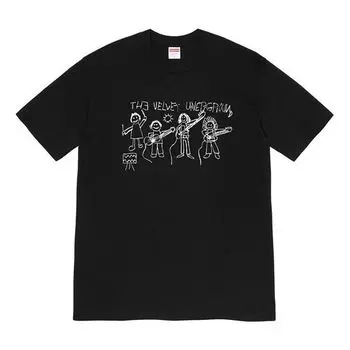Футболка fw19 week 4 x the velvet underground drawing tee Supreme, черный