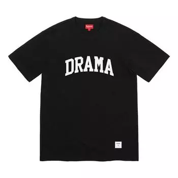 Футболка fw19 week 5 drama s/s top alphabet short sleeve black Supreme, черный