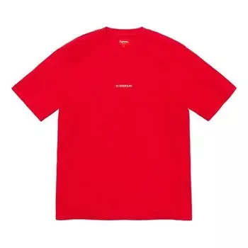 Футболка fw19 week 6 internationale ss top logo tee Supreme, красный