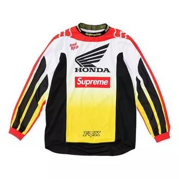 Футболка fw19 week 6 x honda x fox racing moto jersey top Supreme, черный