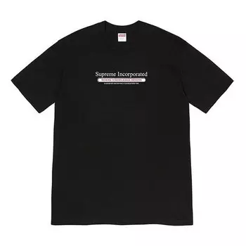 Футболка fw19 week 7 inc. tee chest alphabet short sleeve black Supreme, черный
