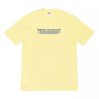 Футболка fw19 week 7 inc. tee chest alphabet short sleeve yellow Supreme, желтый