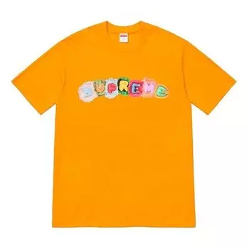 Футболка fw19 week 7 pillows tee logo tee Supreme, оранжевый
