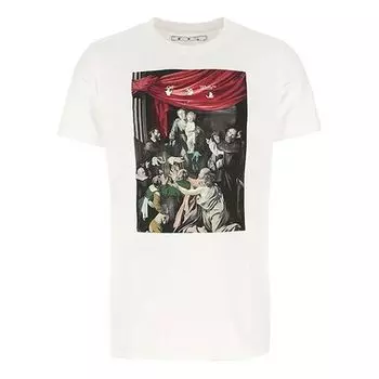 Футболка fw20 caravaggio printed men white Off-White, белый
