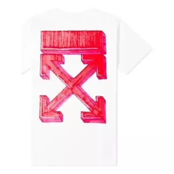 Футболка fw20 marker arrow red arrow printed men white Off-White, белый