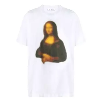Футболка fw20 mona lisa applique tee men's white Off-White, белый